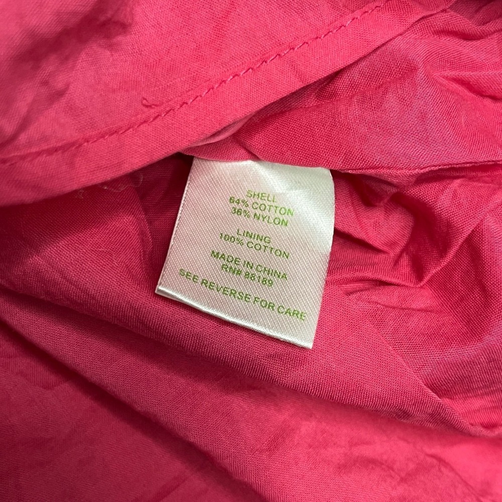 Lilly Pulitzer karina Eyelet Pink Lace Bow Mini Dress Size 4 Barbiecore Coastal - Picture 6 of 9